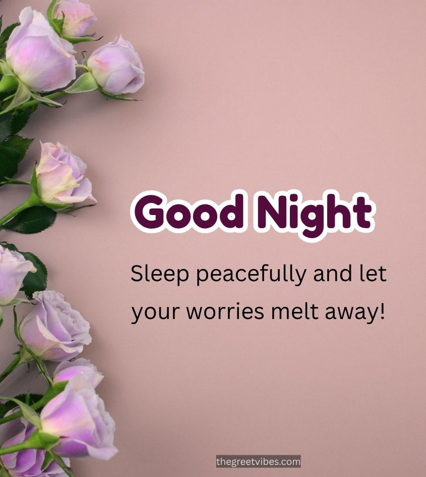 Good Night quotes with flowers