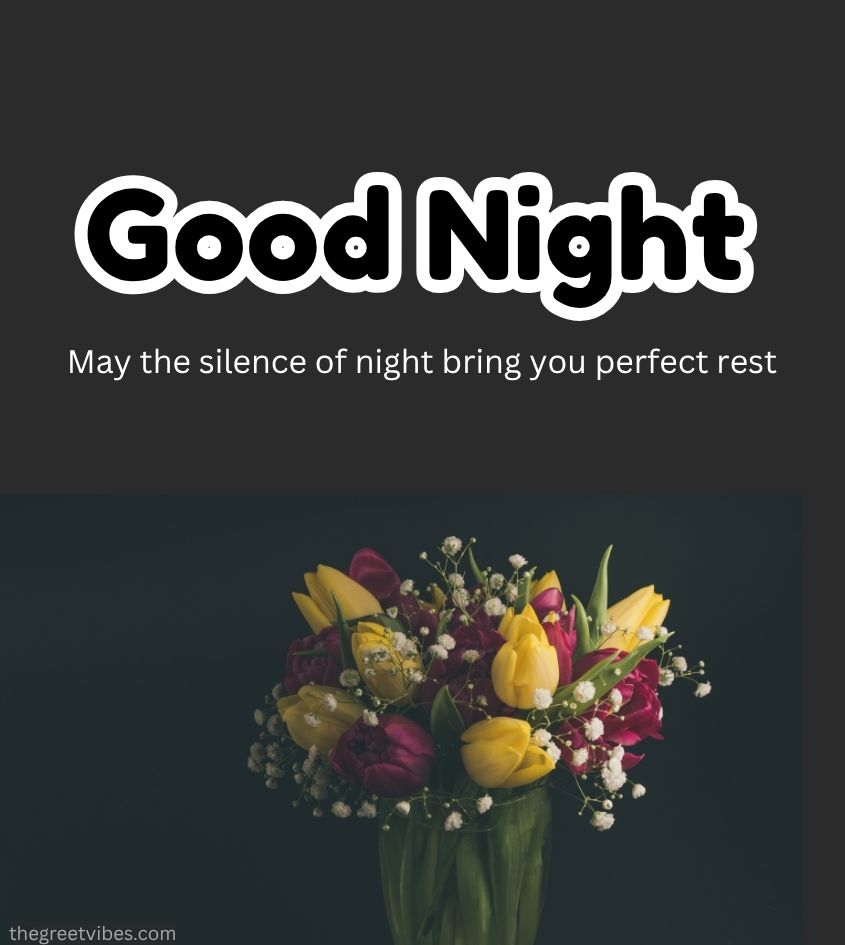Good Night Flowers Wishes