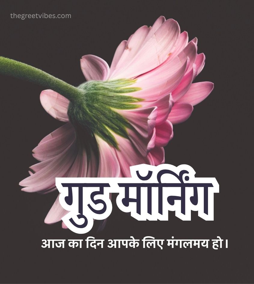 Good Morning Images in Hindi with Phool