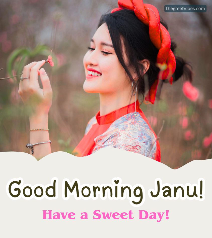 Good Morning Janu Images for a cute girl