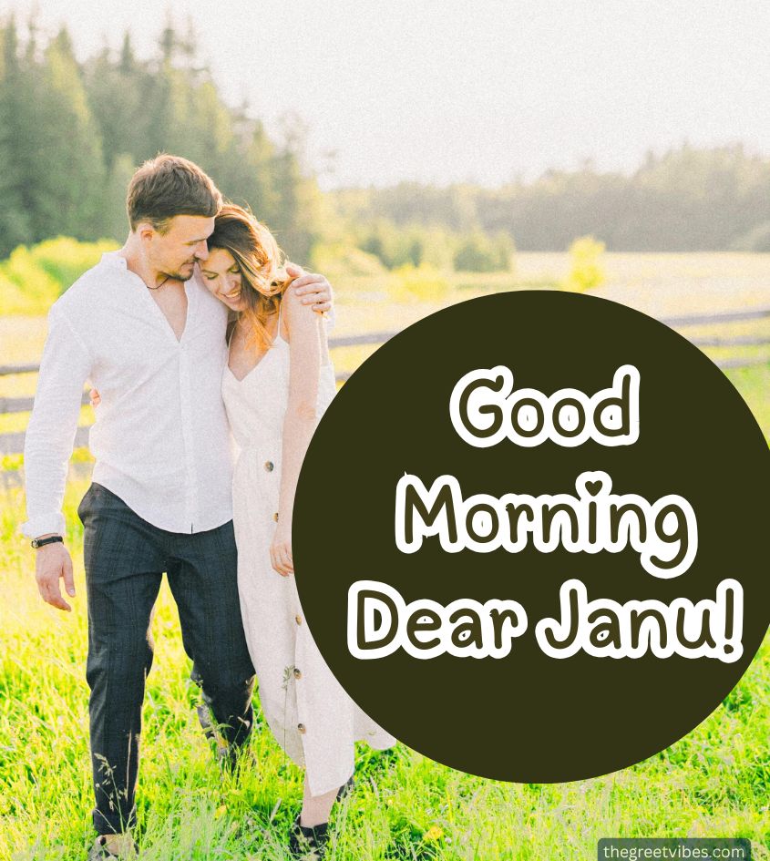 Love Couple with Good Morning Janu Images