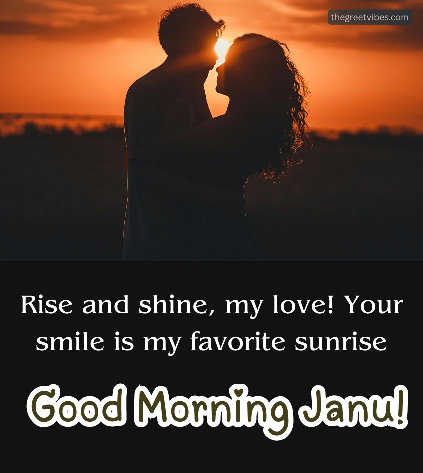 Romantic Couple Good Morning Janu Quotes