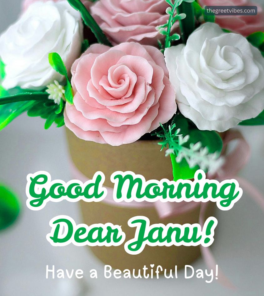 Good Morning Janu with flower
