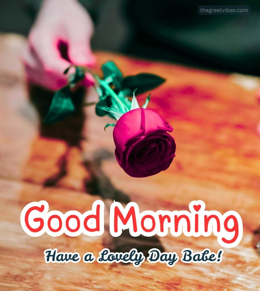 Rose with Good Morning Sweetheart Images