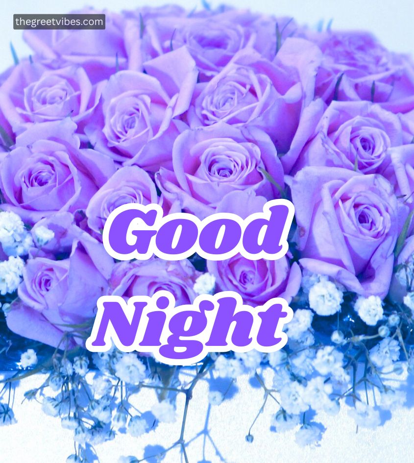 Good Night Wishes with Roses