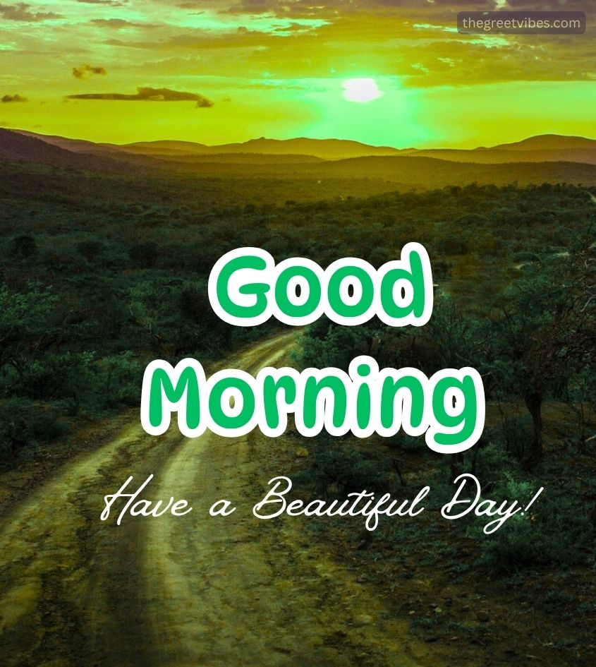 Good Morning Sunrise Nature with have a beautiful day wishes