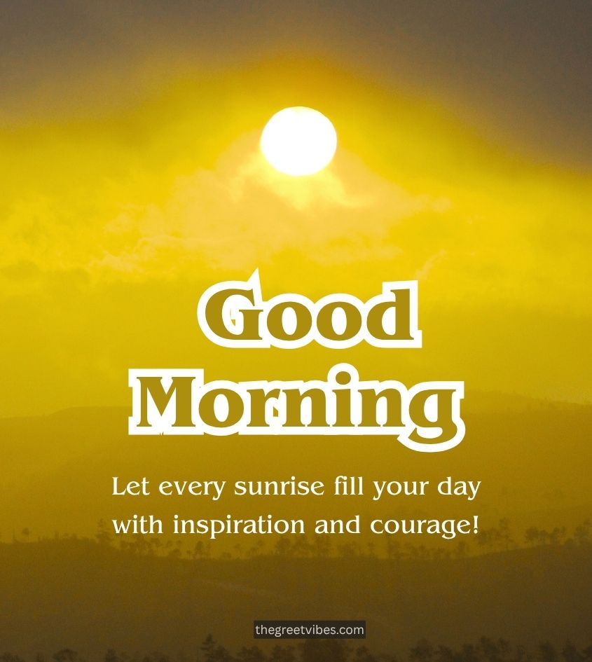 Beautiful Sunrise Background Images with Good Morning Greet