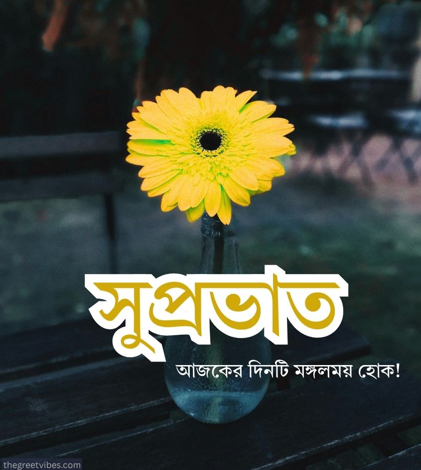Bangla suprabhat Pics with flower