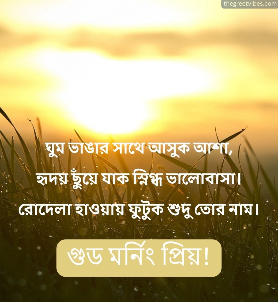 Good Morning Shayari Bangla for Boyfriend