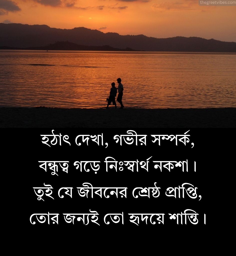 Touching Bengali Shayari on Close Friends