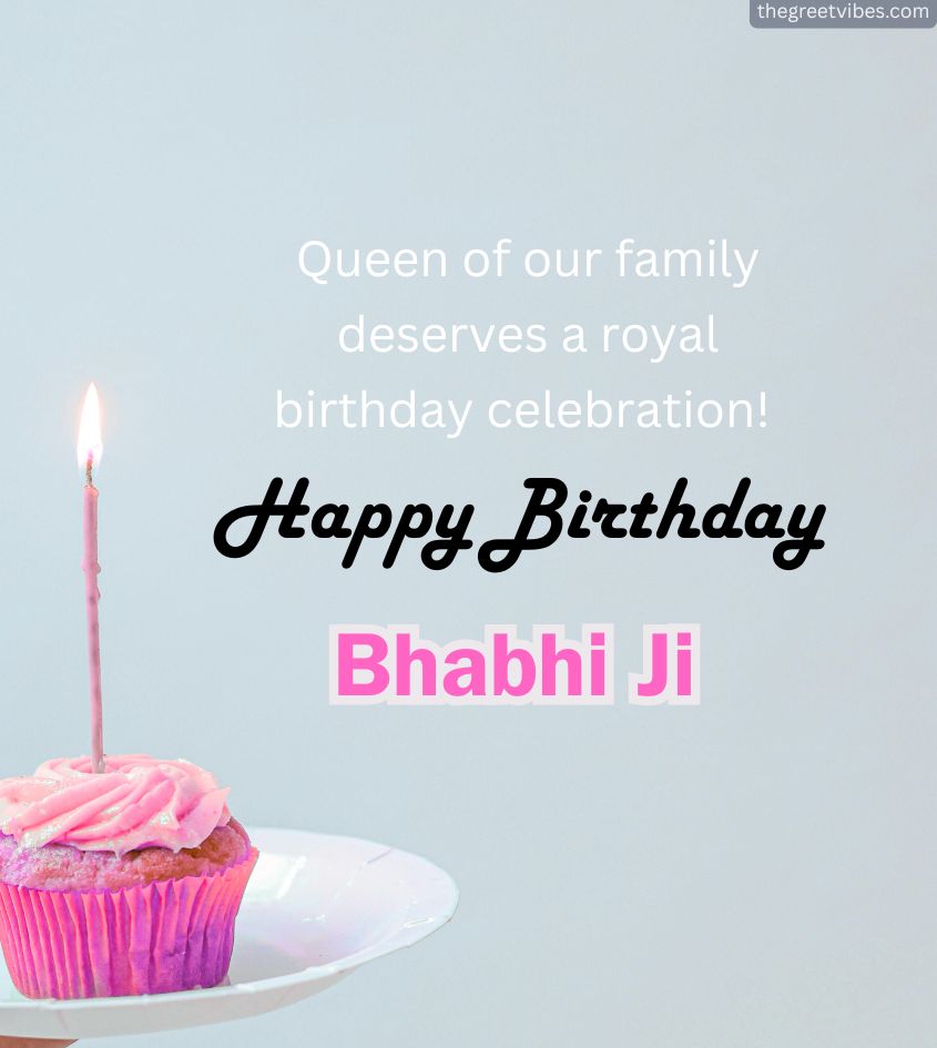 Birthday Wishes for Bhabhi Ji with cake