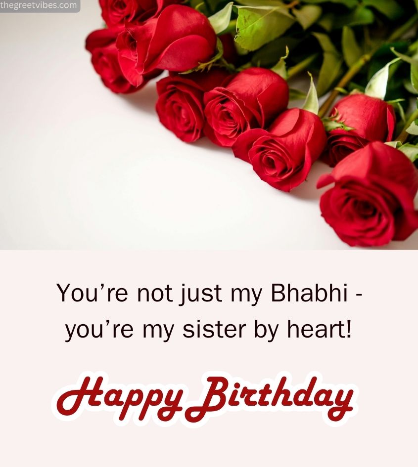 Birthday Wishes for Bhabhi Ji with Roses