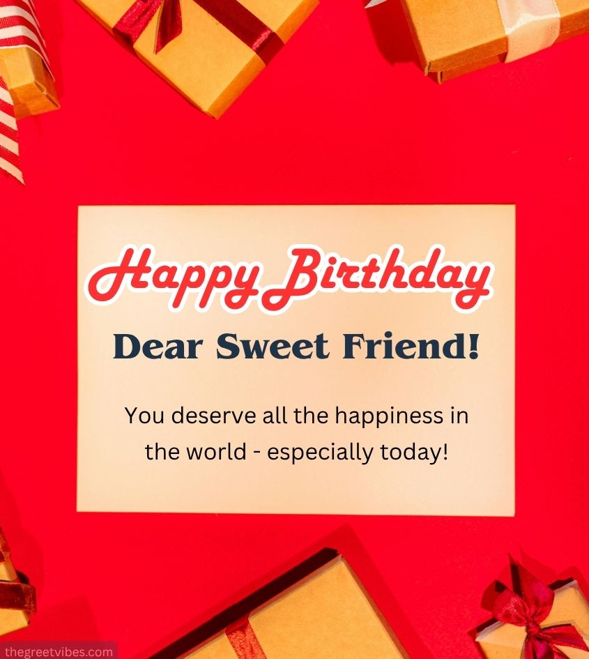 Birthday Greeting Card For Friend Girl