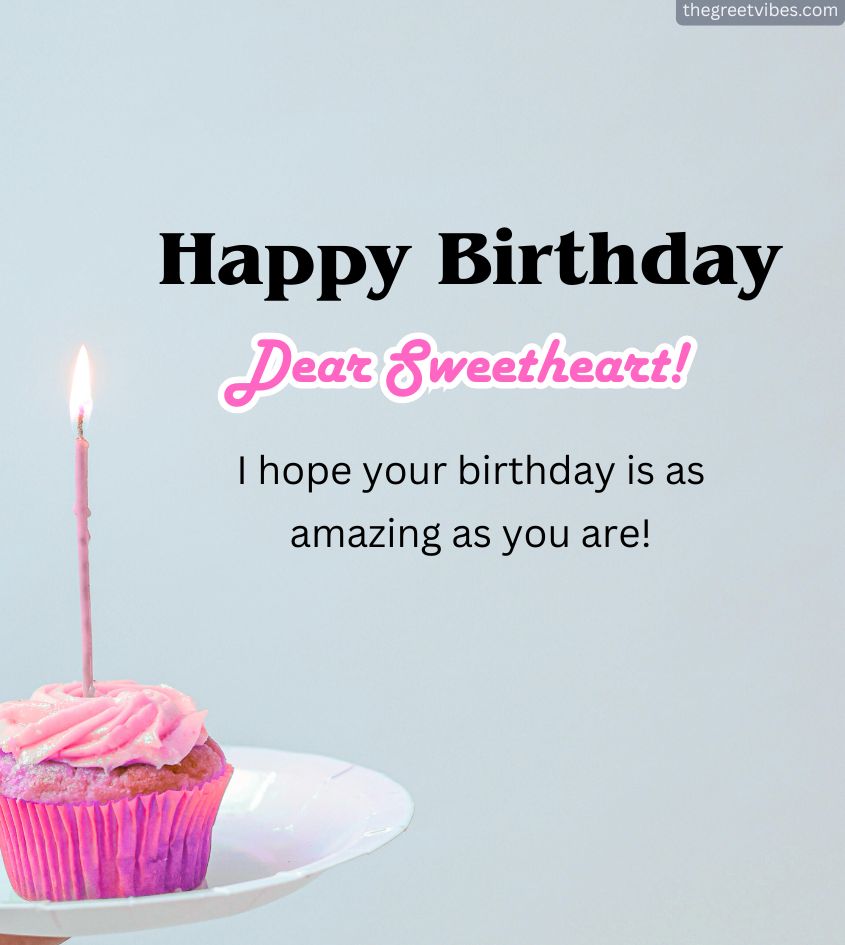 Romantic Birthday Images for Her with Cake