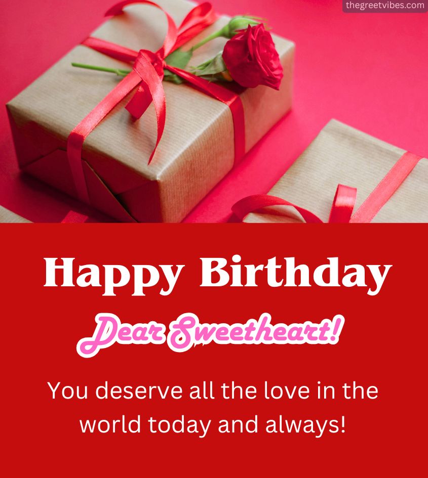 Birthday Wishes for Sweetheart lover