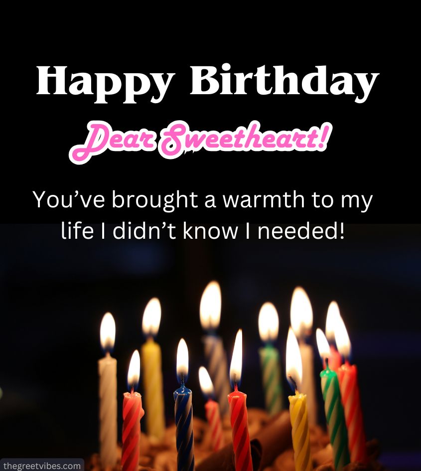 Love Romantic Birthday Wishes for Sweetheart Lover