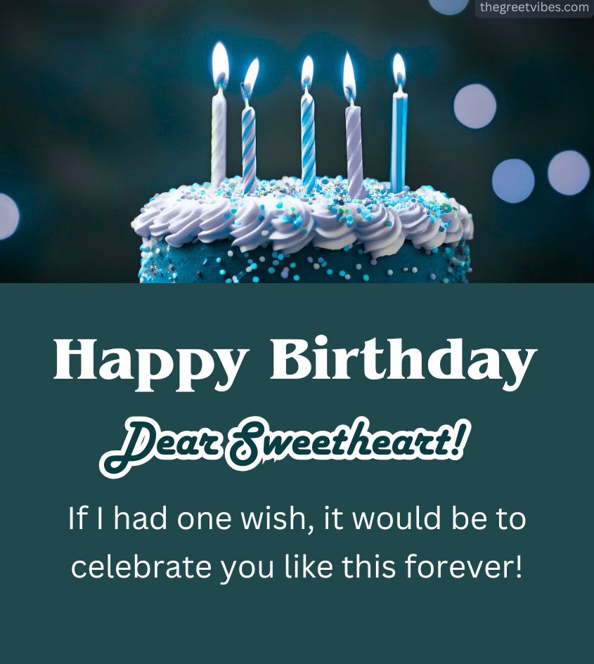 Love Birthday Wishes for Her with Cake