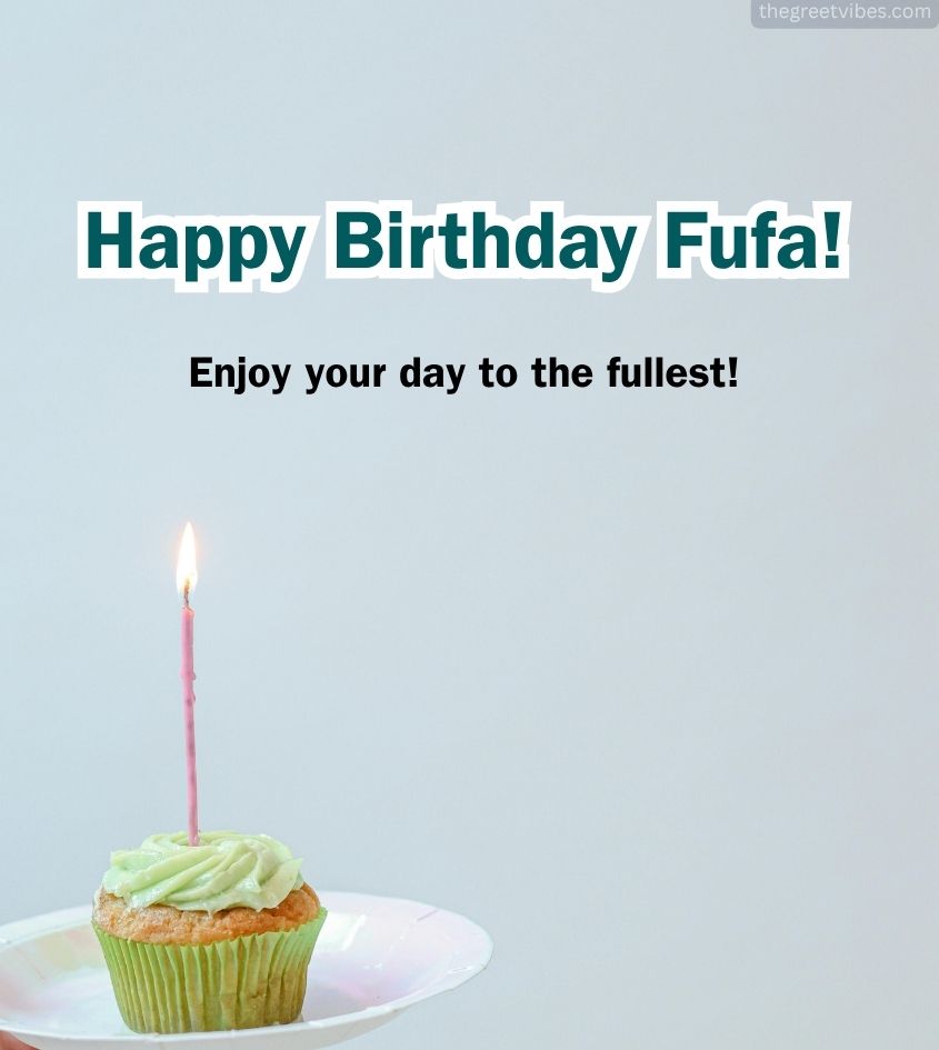 Happy Birthday fufa Image with cake