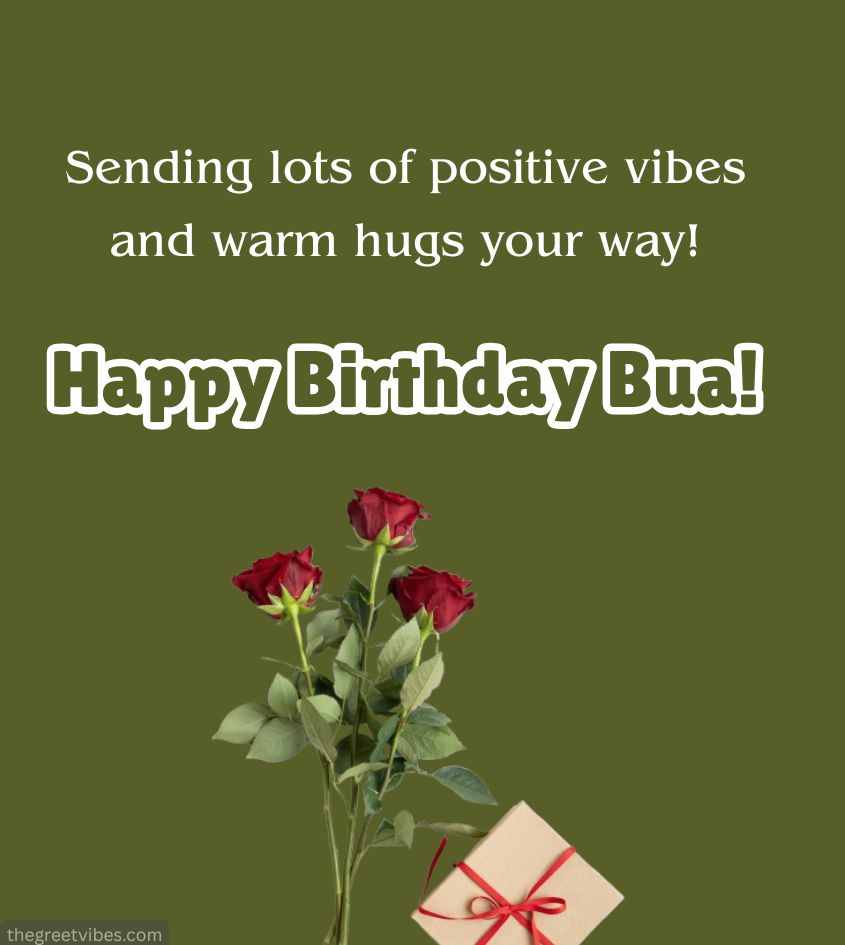 Birthday Wishes for Bua Ji with Rose and Gifts