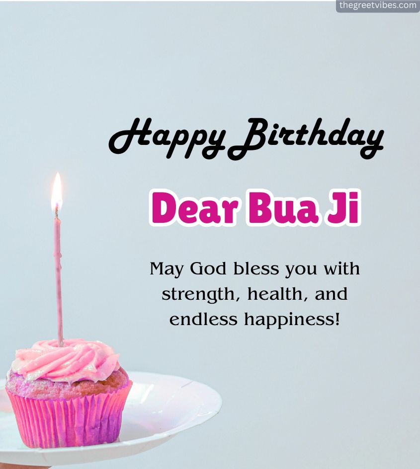 Birthday Greetings for Bua Ji with cake