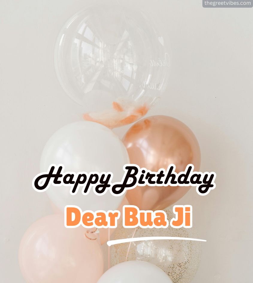 Bua Ji Happy Birthday with Balloons