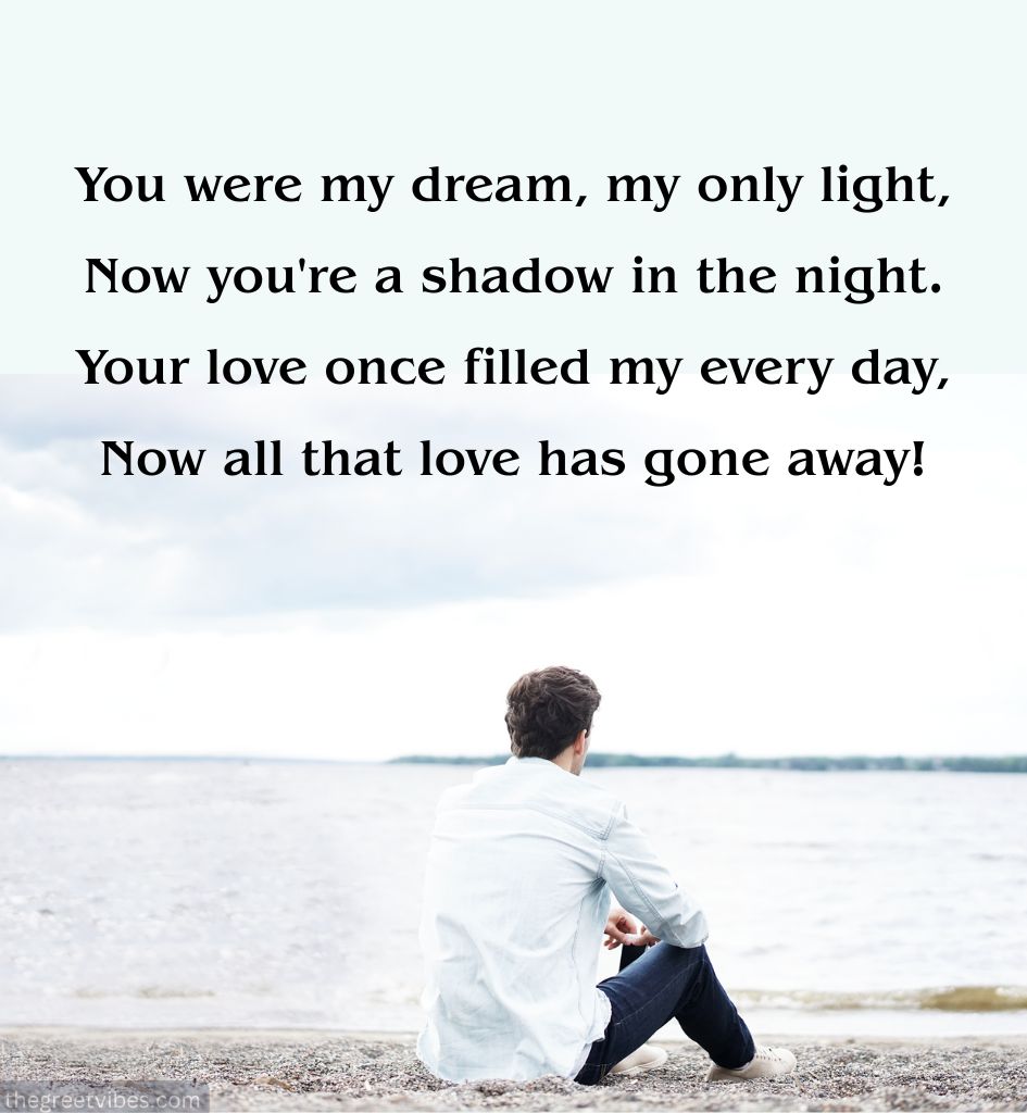 Sad Love Shayari Images in English for Status