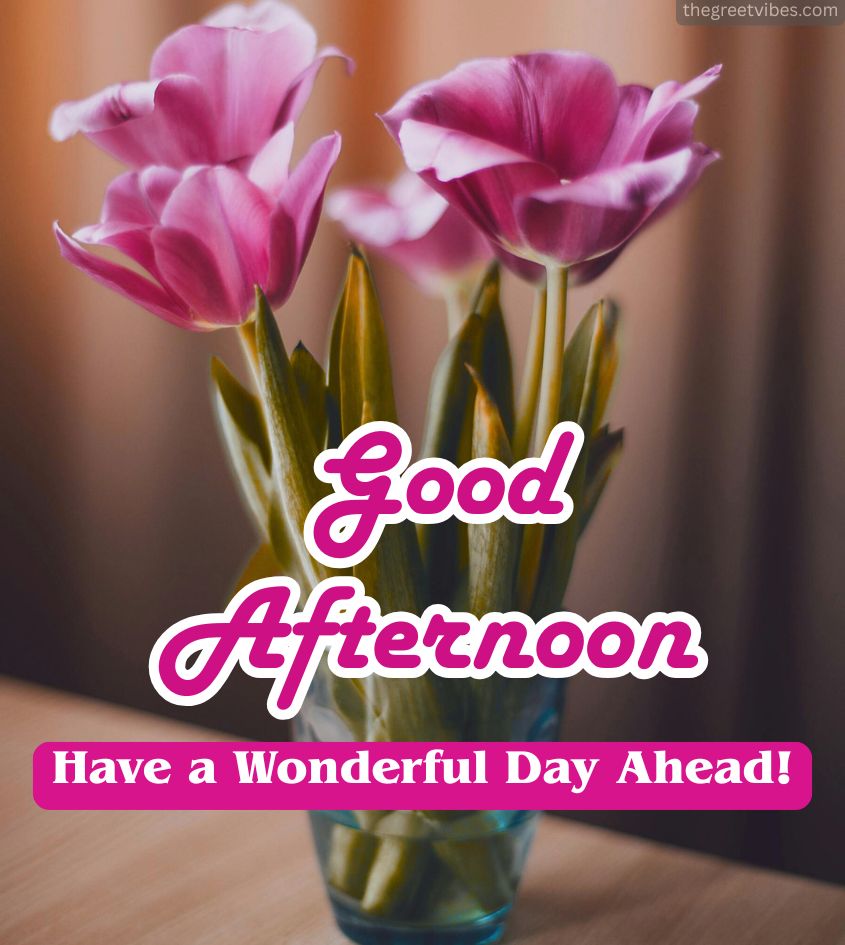 Good Afternoon Greetings pics with flowers