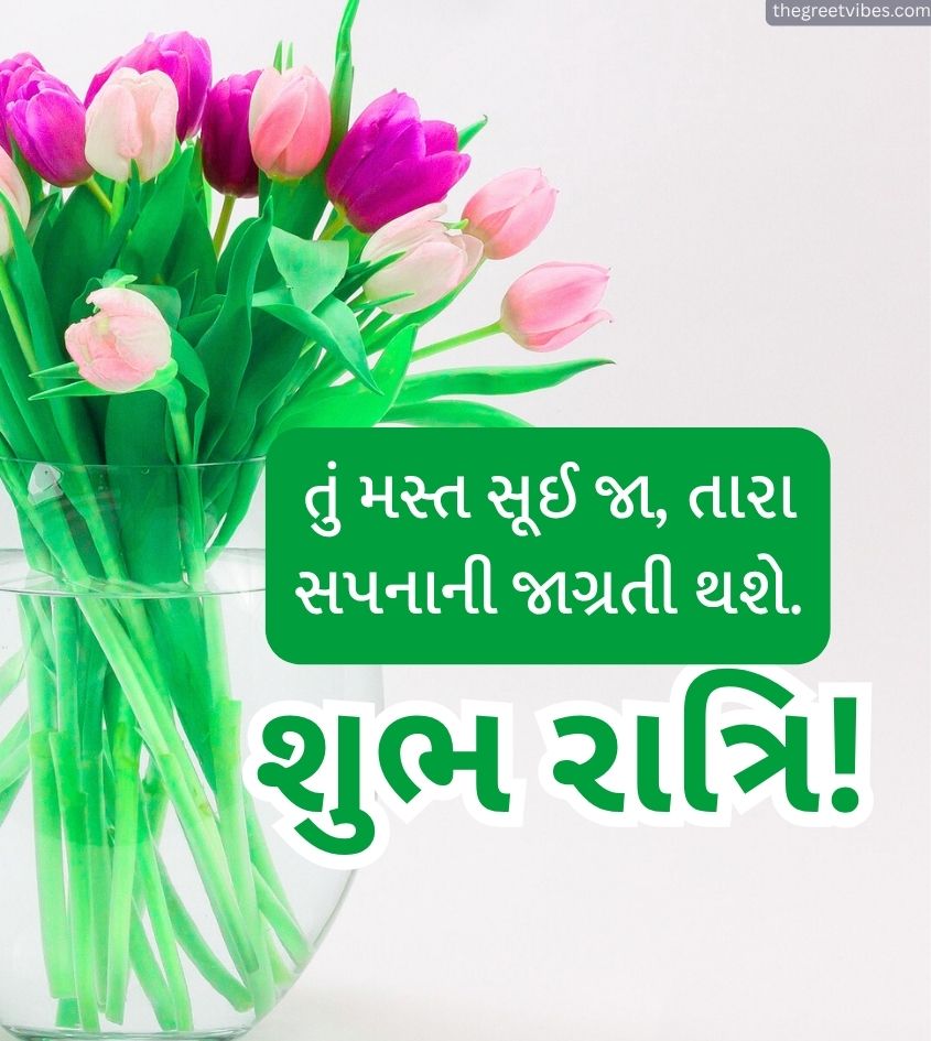 Good Night Images in Gujarati with Quotes