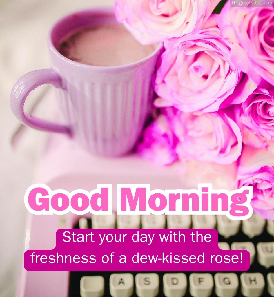 Beautiful Good Morning Rose with chai