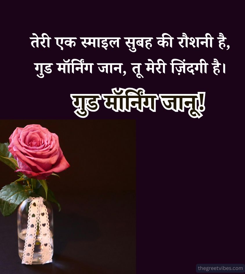 Hindi Good Morning Shayari for Janu