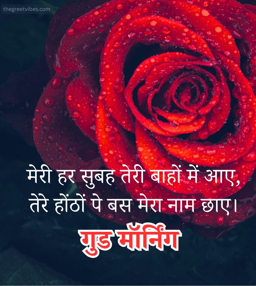 2 line Good Morning Romantic Images in Hindi