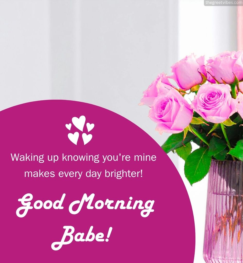 Good Morning wishes for Him with Flowers