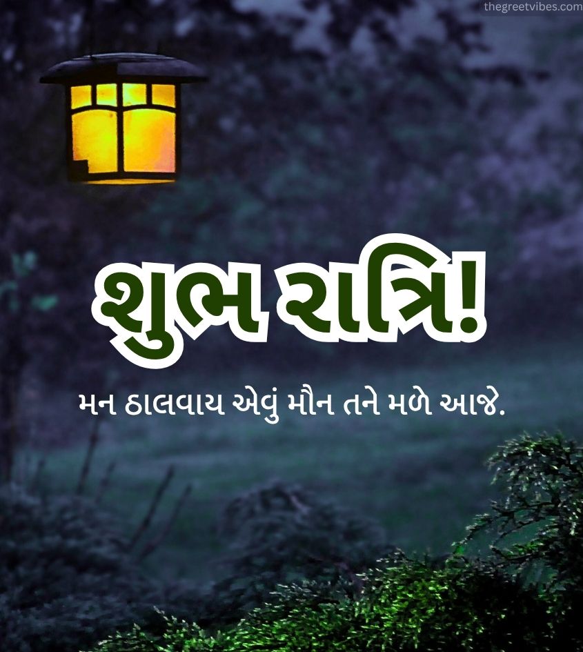 Gujarati Good Night Pics with Night nature background