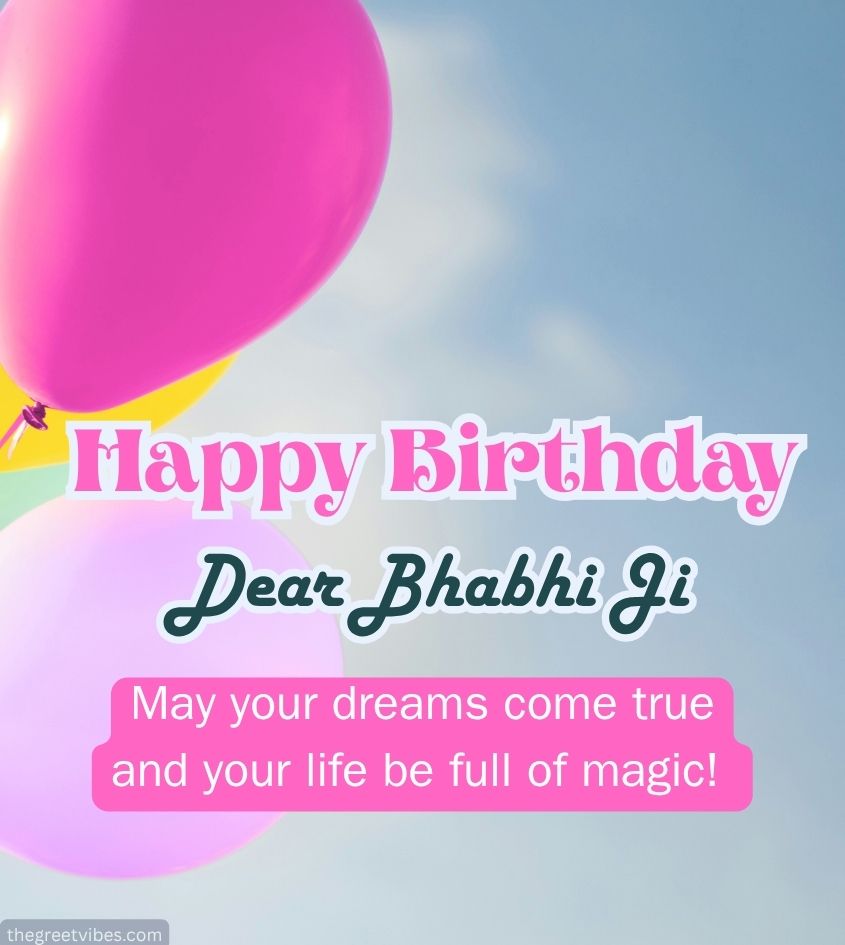 Happy Birthday Greetings for Bhabhi Ji