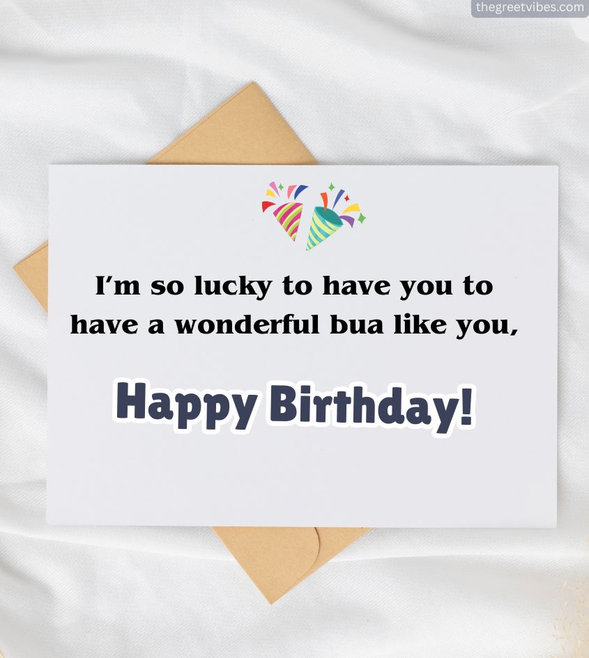 Birthday Greeting Card for Bua Ji