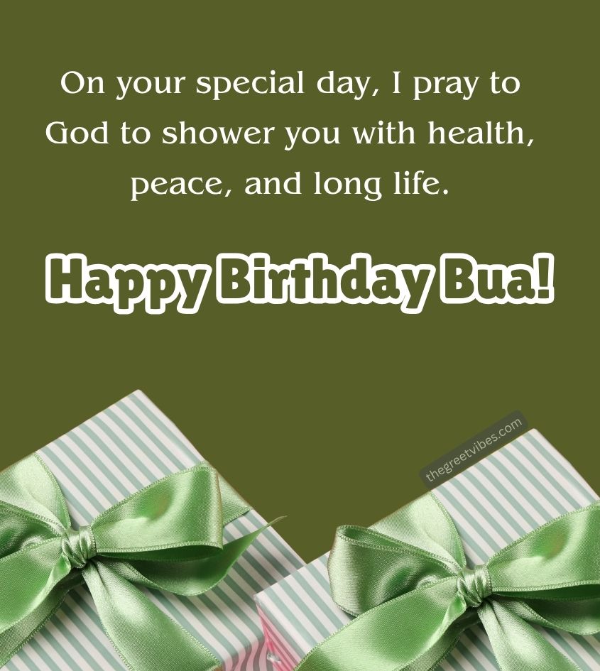 Birthday Greeting for Bua Ji with gifts