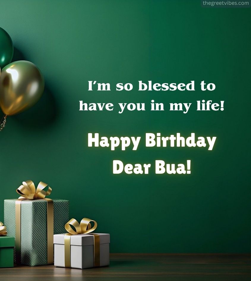 Happy Birthday Bua Ji Images with Gifts