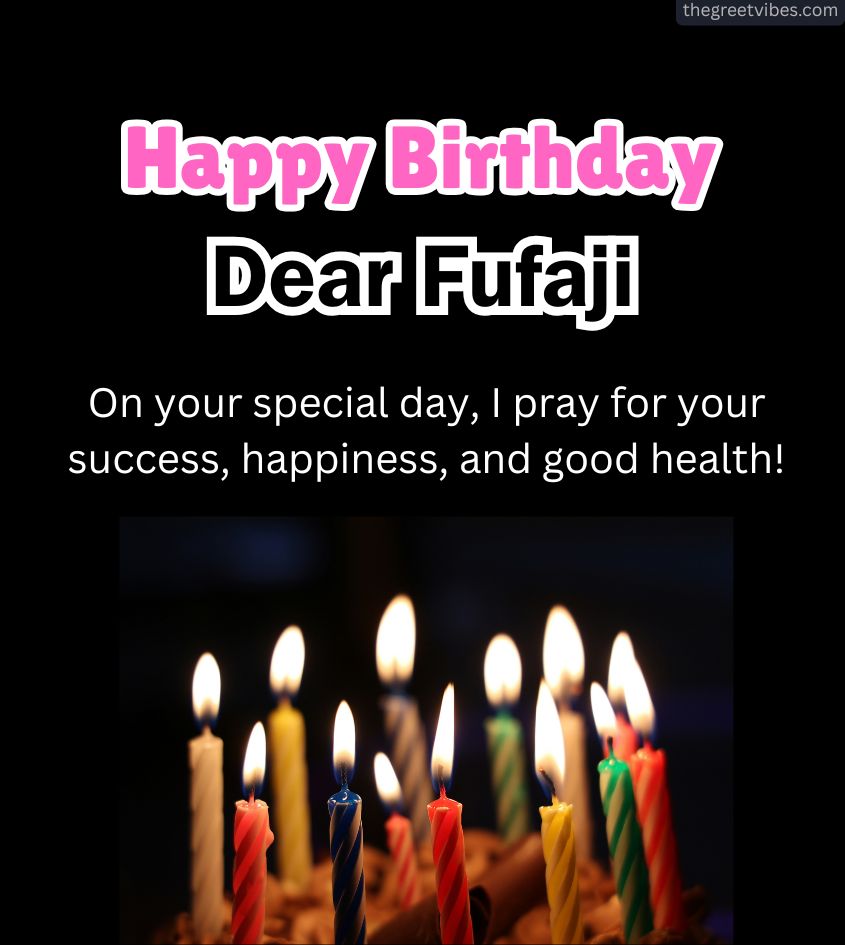  Birthday Wishes for Fufa Ji with Cake