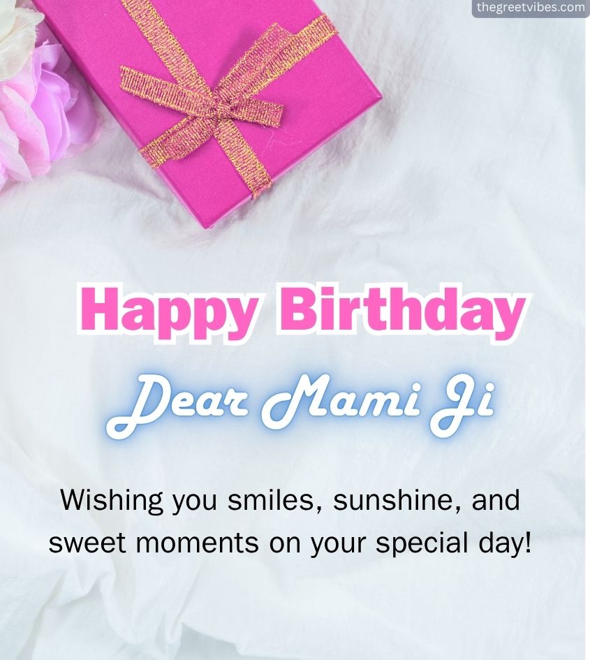 Birthday Greet for Mami Ji with Cake