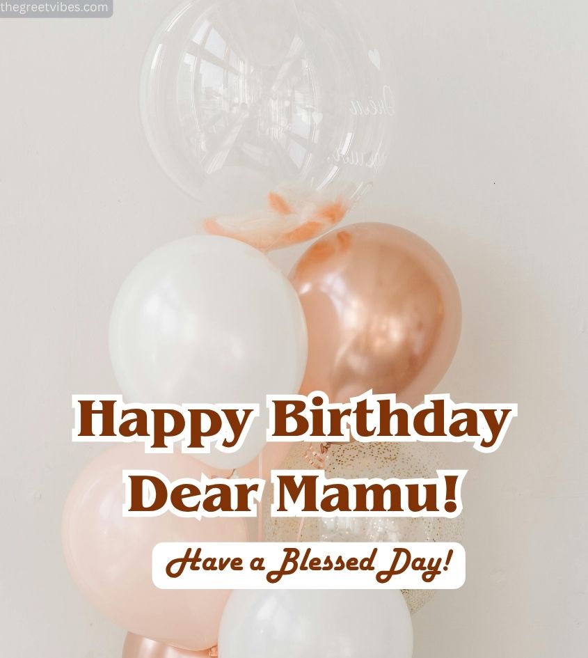 Birthday Wishes for Mama Ji with Balloons