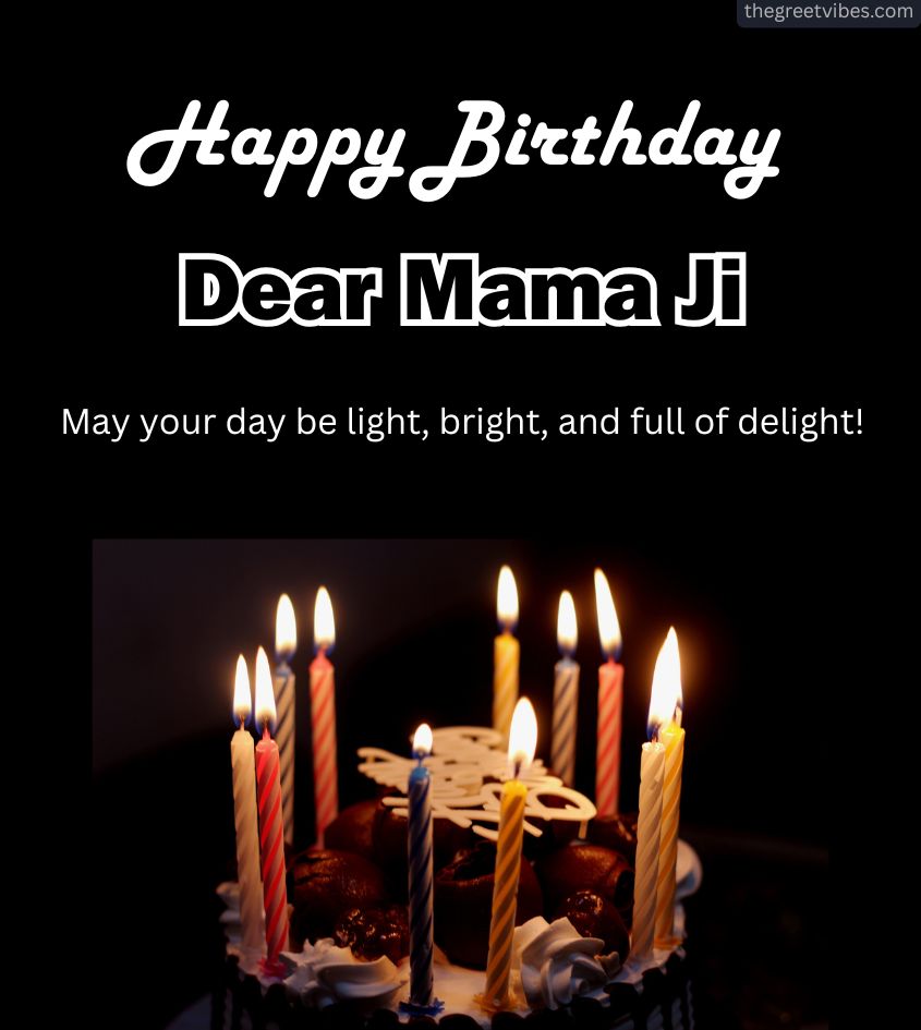 Happy Birthday Mama Ji Images with cake