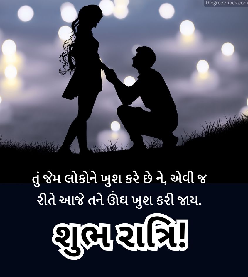 Romantic Gujarati Good Night Greetings for Lover