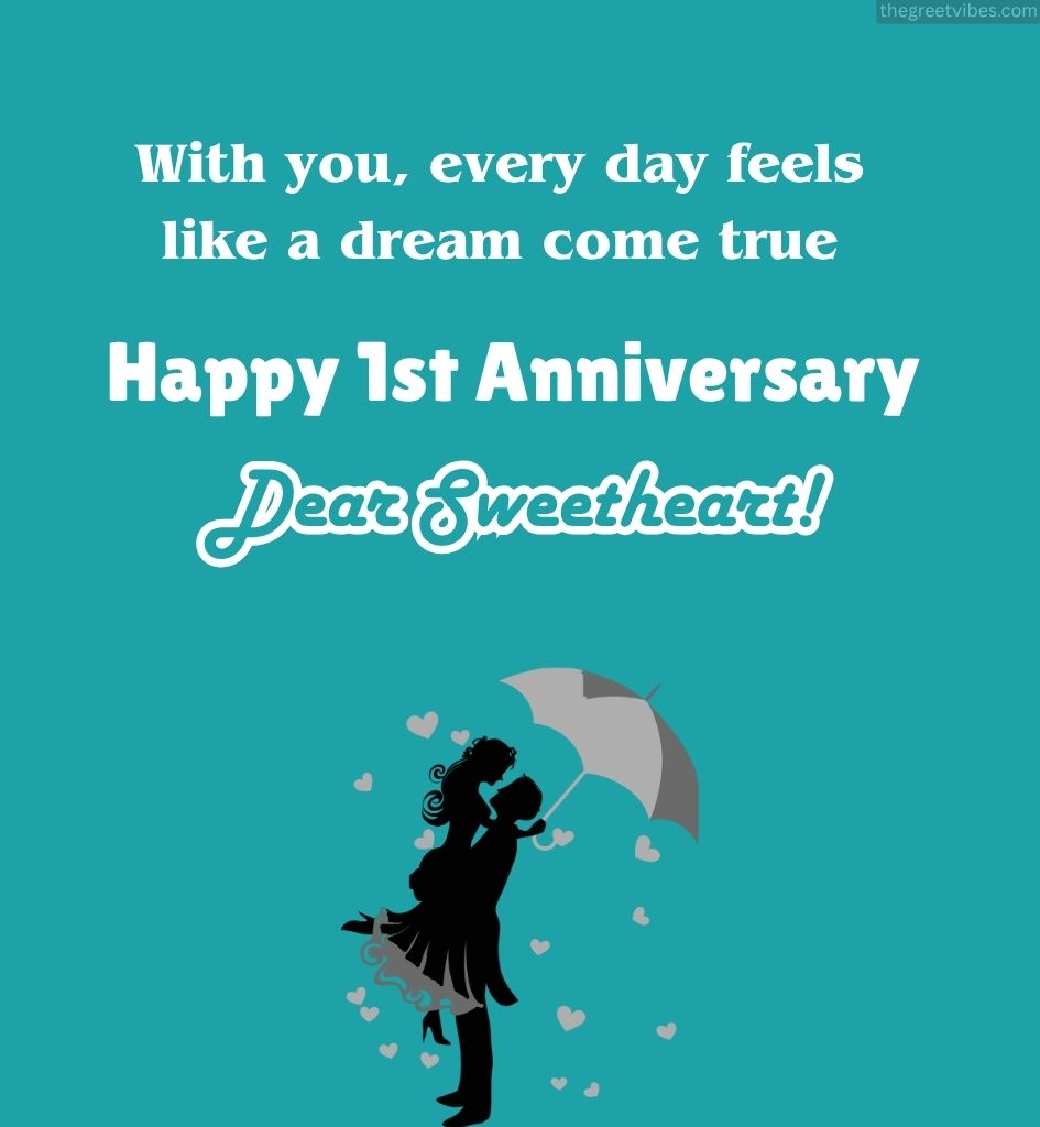 1st Love Anniversary Wishes for Sweetheart Lover