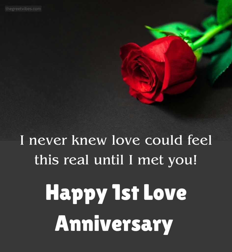 First Love Anniversary Wishes with Rose