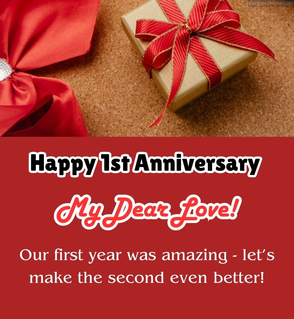 First Anniversary Greetings Images for Lover