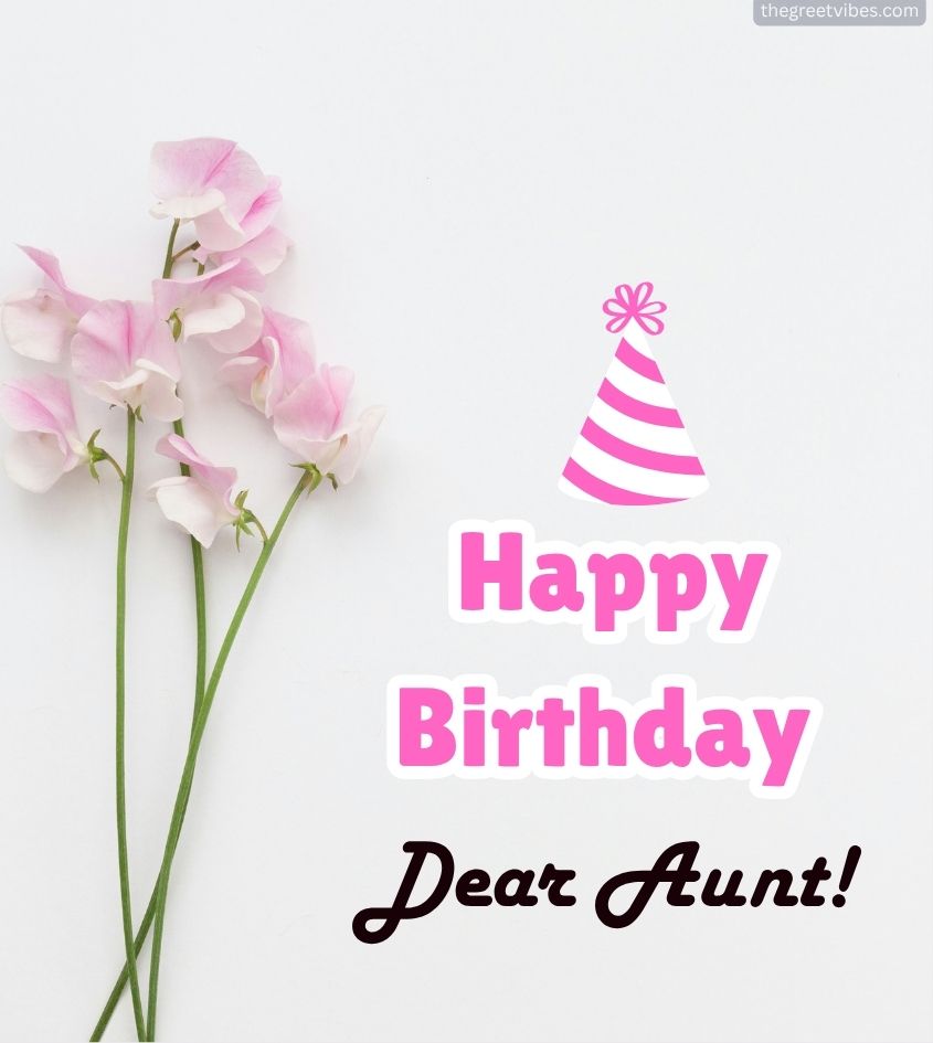 Happy Birthday Aunt Images with Flower