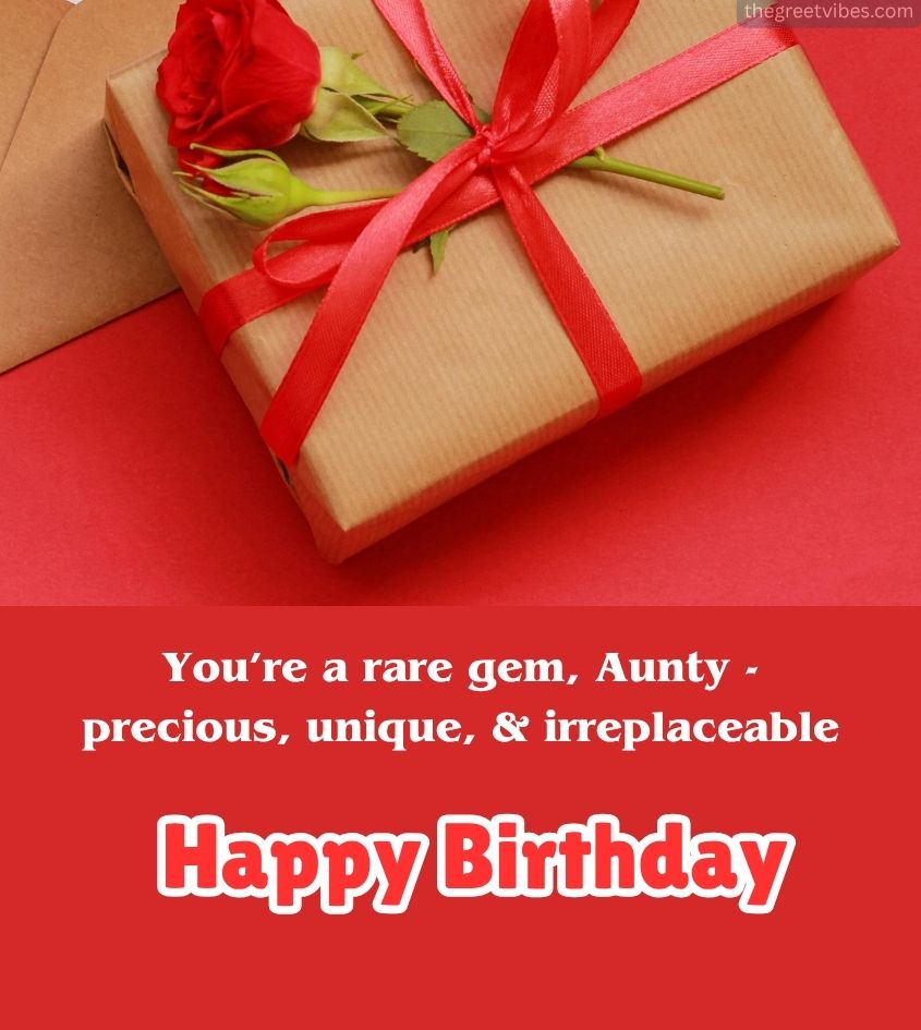 Birthday Greetings for Aunt with Roses and Gifts