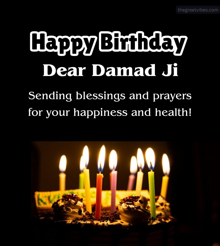 Happy Birthday Damad Ji Images With cake