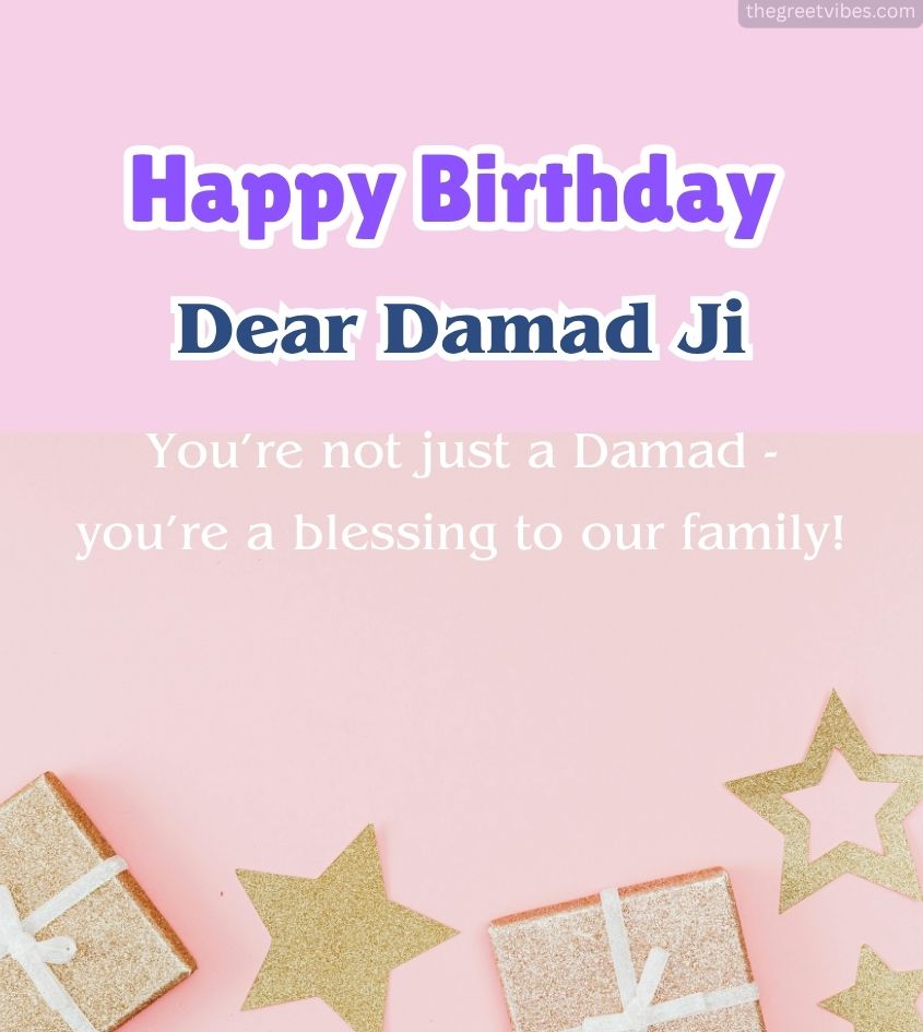 Happy Birthday Damad Ji Images with Touching Lines