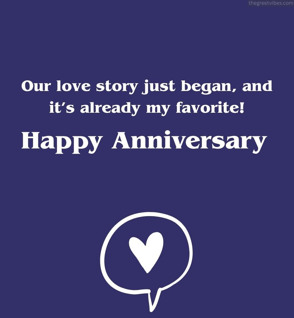 1st Love Anniversary Wishes for Her
